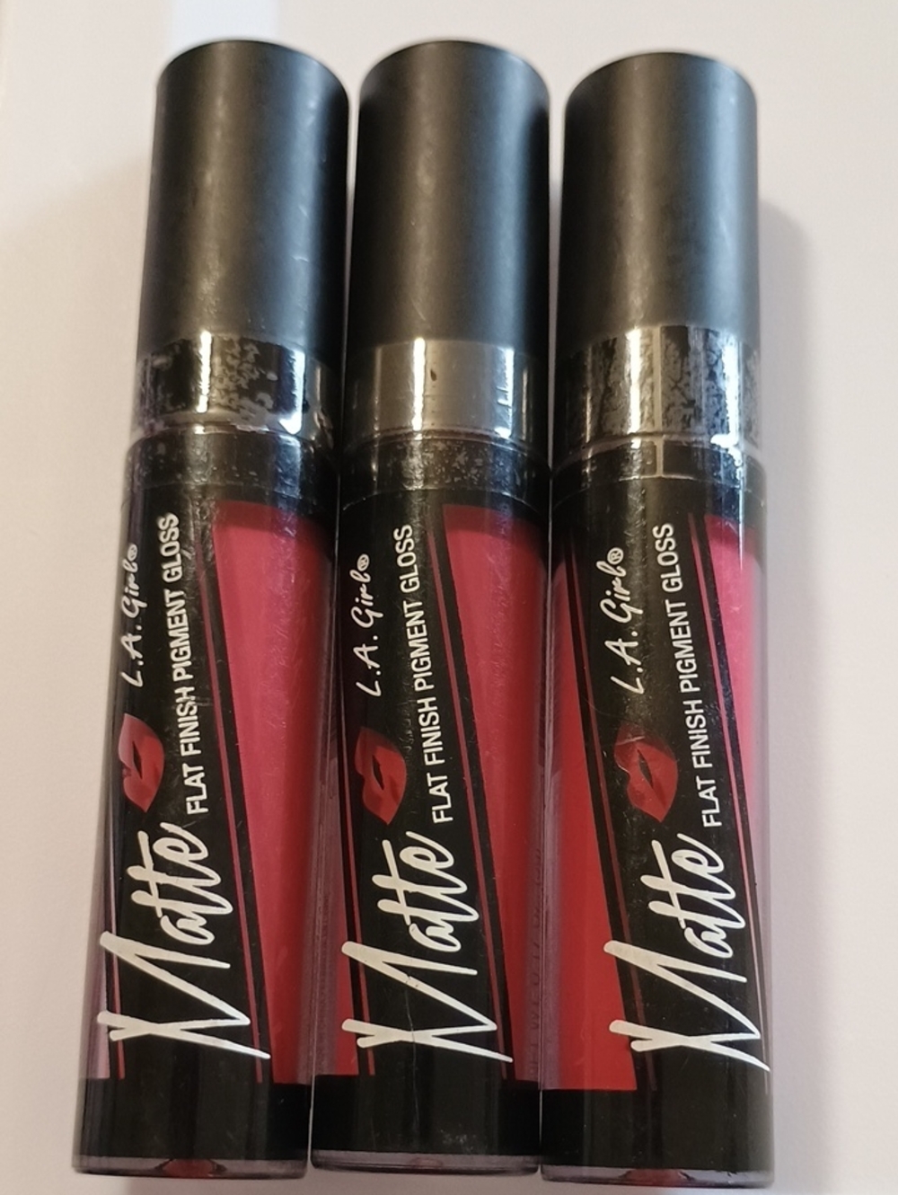 3 x LA Girl Flat Finish Pigment Gloss - Bazaar